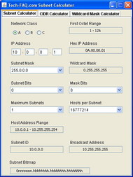 Tech-FAQ.com Subnet Calculator screenshot